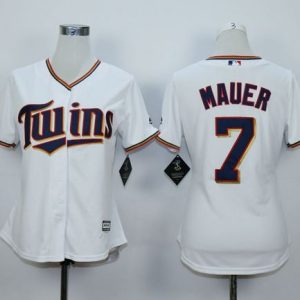 Premium Twins #7 Joe Mauer White Home Women's Stitched MLB Jersey With high demand Don't miss out Order now to wear your team colors