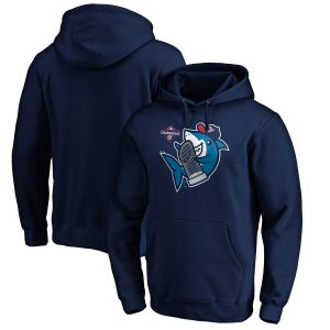 Premium Washington Nationals Majestic 2019 World Series Champions Trophy Shark Pullover Hoodie Navy