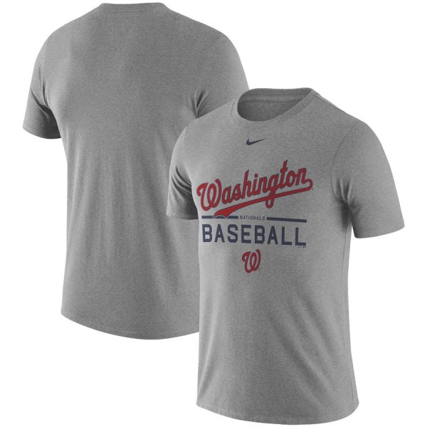 Premium Washington Nationals Nike Away Practice T Shirt Heathered Gray