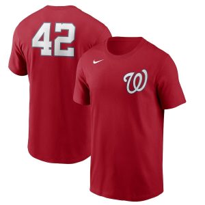 Premium Washington Nationals Nike Jackie Robinson Day Team 42 T Shirt Red Act fast Only a few left Secure yours today