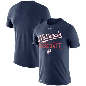 Premium Washington Nationals Nike Practice Performance T Shirt Navy