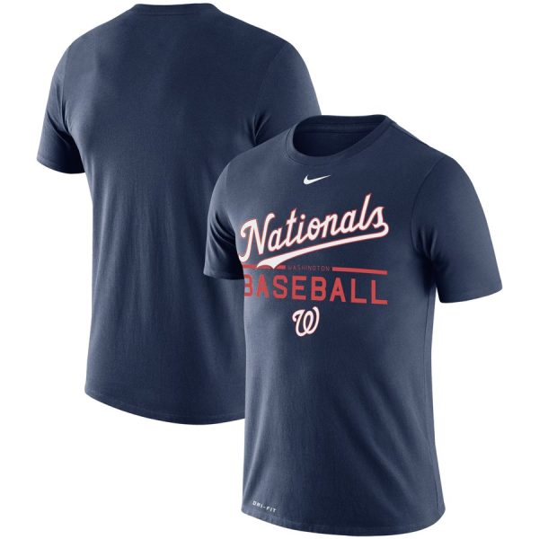 Premium Washington Nationals Nike Practice Performance T Shirt Navy
