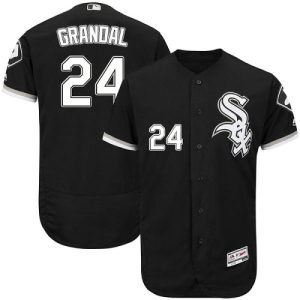 Premium White Sox #24 Yasmani Grandal Black Flexbase Authentic Collection Stitched MLB Jersey