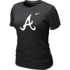 Premium Women's Atlanta Braves Heathered Nike Black Blended T Shirt