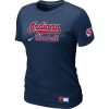 Premium Women's Nike Cleveland Guardians Short Sleeve Practice T Shirt Dark Blue Limited stock Order now to show your love for your team