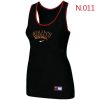 Premium Women's Nike San Francisco Giants Tri Blend Racerback Stretch Tank Top Black