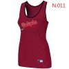Premium Women's Nike Washington Nationals Tri Blend Racerback Stretch Tank Top Red