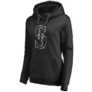 Premium Women's Seattle Mariners Platinum Collection Pullover Hoodie Black Be among the first buyers Order now to enjoy top notch quality