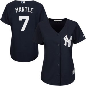 Premium Yankees #7 Mickey Mantle Navy Blue Alternate Women's Stitched MLB Jersey For a short time available Grab yours quickly to own a team jersey
