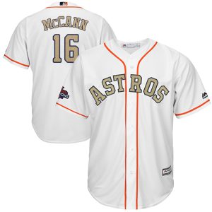 Stunning Astros #16 Brian McCann White 2018 Gold Program Cool Base Stitched Youth MLB Jersey Hurry Exclusive offer Place your order immediately for a great jersey