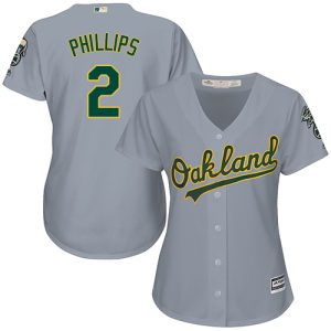 Stunning Athletics #2 Tony Phillips Grey Road Women's Stitched MLB Jersey Hurry Exclusive offer Place your order immediately for a great jersey