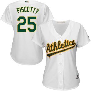 Stunning Athletics #25 Stephen Piscotty White Home Women's Stitched MLB Jersey Be among the first buyers Order now to enjoy top notch quality