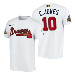 Stunning Atlanta Braves #10 Chipper Jones Navy Nike 2022 Gold Progra T Shirt Be among the first buyers Order now to enjoy top notch quality