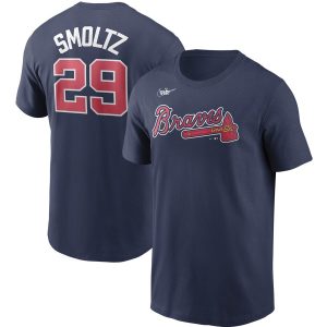 Stunning Atlanta Braves #29 John Smoltz Nike Cooperstown Collection Name & Number T Shirt Navy Be among the first buyers Order now to enjoy top notch quality