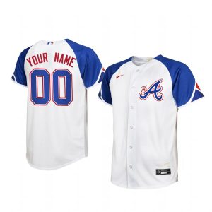 Stunning Atlanta Braves Custom 2023 City Connect Youth Nike Atlanta Jersey   White