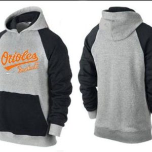 Stunning Baltimore Orioles Pullover Hoodie Grey & Black