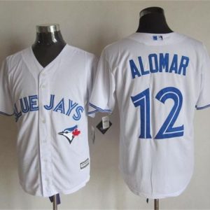 Stunning Blue Jays #12 Roberto Alomar White New Cool Base Stitched MLB Jersey