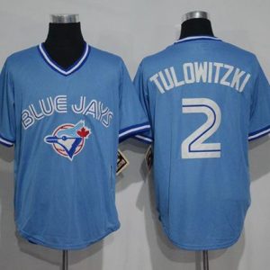 Stunning Blue Jays #2 Troy Tulowitzki Light Blue Cooperstown Throwback Stitched MLB Jersey