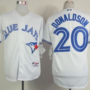 Stunning Blue Jays #20 Josh Donaldson White Home Cool Base Stitched MLB Jersey