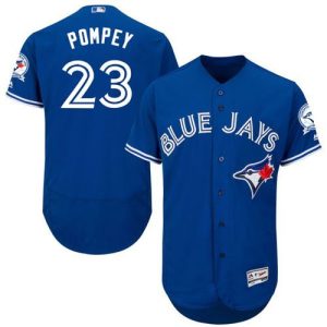 Stunning Blue Jays #23 Dalton Pompey Blue Flexbase Authentic Collection Stitched MLB Jersey