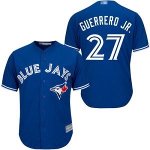Stunning Blue Jays #27 Vladimir Guerrero Jr. Blue Cool Base Stitched Youth MLB Jersey Act fast Only a few left Secure yours today
