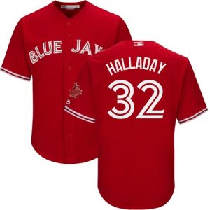 Stunning Blue Jays #32 Roy Halladay Red Cool Base Canada Day Stitched Youth MLB Jersey Sports enthusiasts seize this opportunity Order now to feel the game excitement