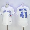 Stunning Blue Jays #41 Aaron Sanchez White Flexbase Authentic Collection Stitched MLB Jersey