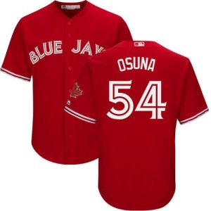 Stunning Blue Jays #54 Roberto Osuna Red New Cool Base Canada Day Stitched MLB Jersey
