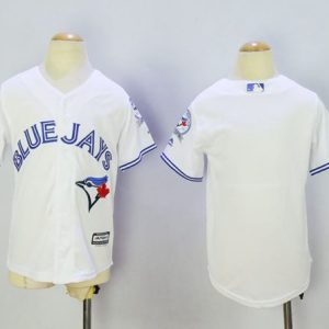 Stunning Blue Jays Blank White Cool Base Stitched Youth MLB Jersey With high demand Don't miss out Order now to wear your team colors