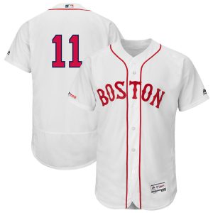 Stunning Boston Red Sox #11 Rafael Devers Majestic Alternate Authentic Collection Flex Base Player Jersey White