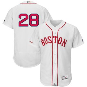 Stunning Boston Red Sox #28 J.D. Martinez Majestic Alternate Authentic Collection Flex Base Player Jersey White