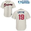 Stunning Braves #19 Shane Greene Cream New Cool Base Stitched MLB Jersey