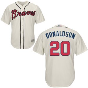 Stunning Braves #20 Josh Donaldson Cream Cool Base Stitched Youth MLB Jersey Act fast Only a few left Secure yours today