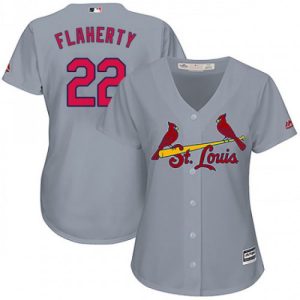 Stunning Cardinals #22 Jack Flaherty Grey Road Women's Stitched MLB Jersey Sports fans this is your chance Order soon to be part of the action