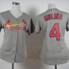 Stunning Cardinals #4 Yadier Molina Grey Road Women's Stitched MLB Jersey Act fast Only a few left Secure yours today
