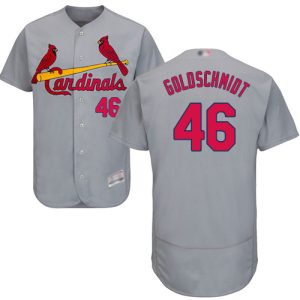 Stunning Cardinals #46 Paul Goldschmidt Grey Flexbase Authentic Collection Stitched MLB Jersey