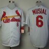 Stunning Cardinals #6 Stan Musial White Cool Base Stitched MLB Jersey