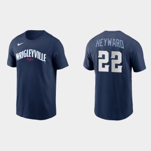 Stunning Chicago Cubs #22 Jason Heyward Men's Nike 2021 City Connect T Shirt    Navy Collectors this is a must have Add it to your collection by ordering