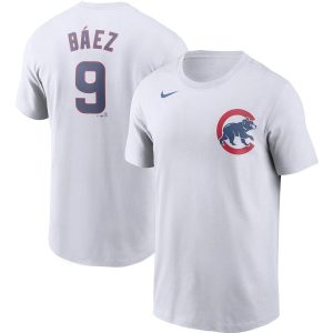 Stunning Chicago Cubs #9 Javier Baez Nike Name & Number T Shirt White Hurry Exclusive offer Place your order immediately for a great jersey