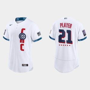 Stunning Chicago Cubs Custom 2021 MLB All Star Game Authentic White Jersey