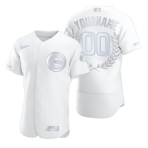 Stunning Chicago Cubs Custom Men''s Nike Platinum MLB MVP Limited Player Edition Jersey