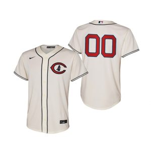 Stunning Chicago Cubs Custom Youth 2022 Field of Dreams MLB Game Jersey   Cream