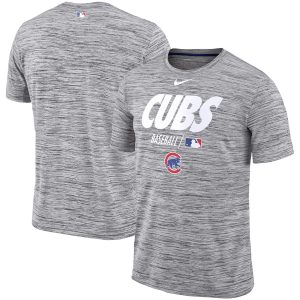 Stunning Chicago Cubs Nike Authentic Collection Velocity Team Issue Performance T Shirt Gray