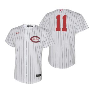 Stunning Cincinnati Reds #11 Barry Larkin Youth 2022 Field of Dreams MLB Game Jersey   White Limited stock Order now to show your love for your team