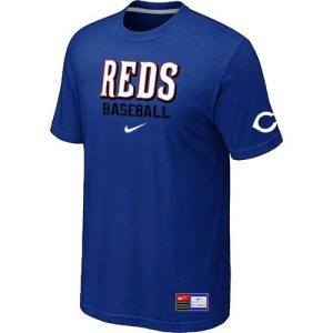 Stunning Cincinnati Reds Nike Short Sleeve Practice MLB T Shirt Blue