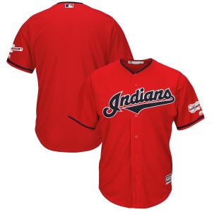 Stunning Cleveland Guardians Blank Majestic Alternate 2019 All Star Game Patch Cool Base Team Jersey Scarlet