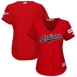 Stunning Cleveland Guardians Blank Majestic Women's Alternate 2019 All Star Game Patch Cool Base Team Jersey Scarlet Be among the first buyers Order now to enjoy top notch quality