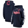 Stunning Cleveland Guardians G III 4Her by Carl Banks Women's Extra Innings Pullover Hoodie Navy