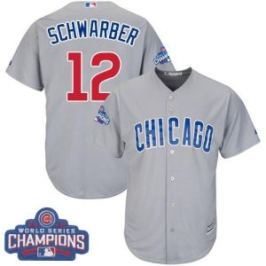 Stunning Cubs #12 Kyle Schwarber Grey Road 2016 World Series Champions Stitched Youth MLB Jersey Retailers boost your inventory Order now to meet customer demand