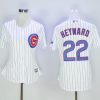 Stunning Cubs #22 Jason Heyward White(Blue Strip) Women's Home Stitched MLB Jersey Sports fans this is your chance Order soon to be part of the action